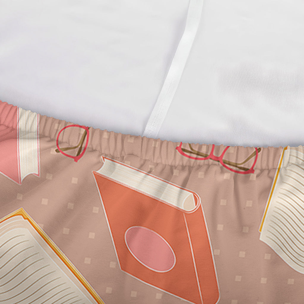 Reading Books And Glasses Pattern Print Sofa Cover