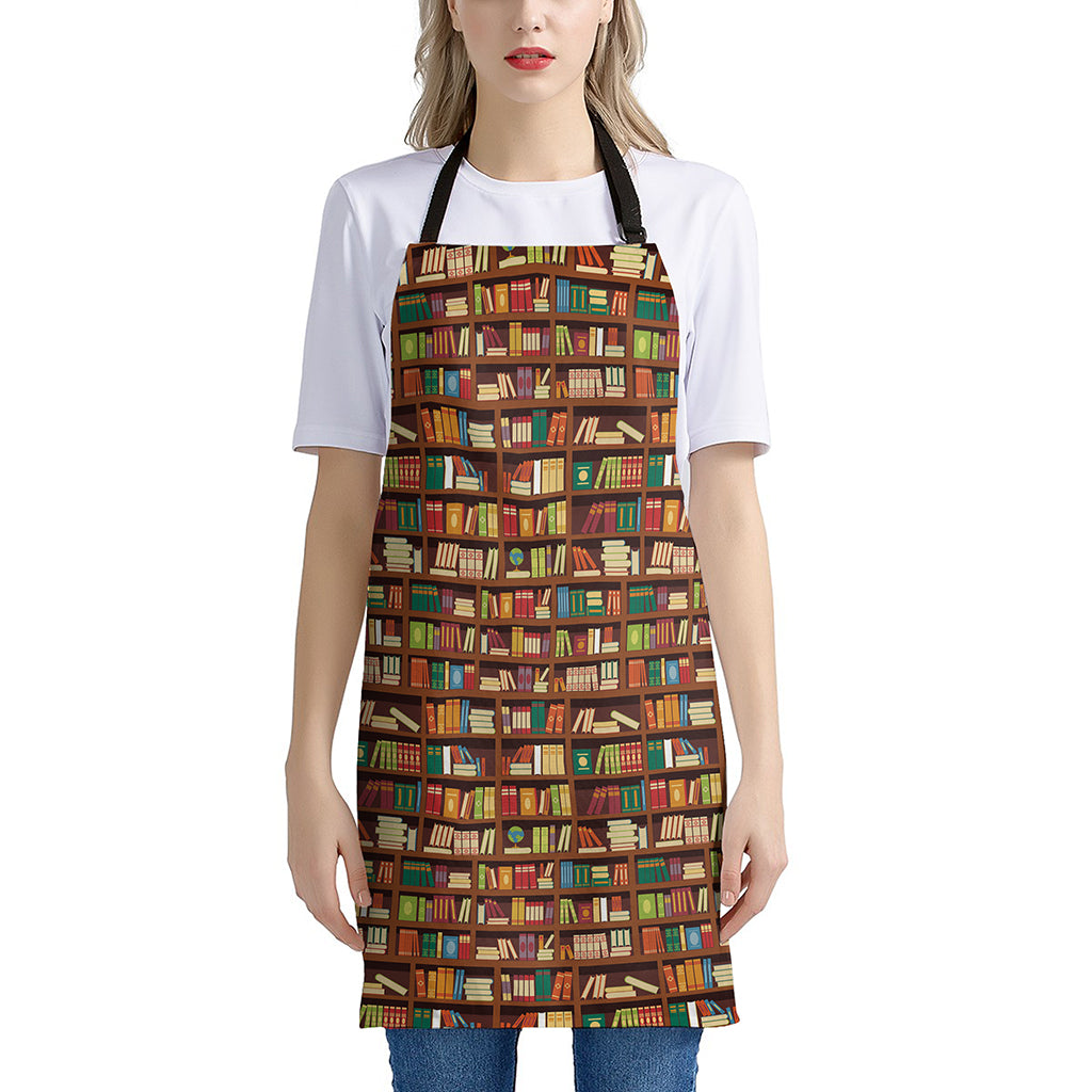 Reading Library Pattern Print Apron