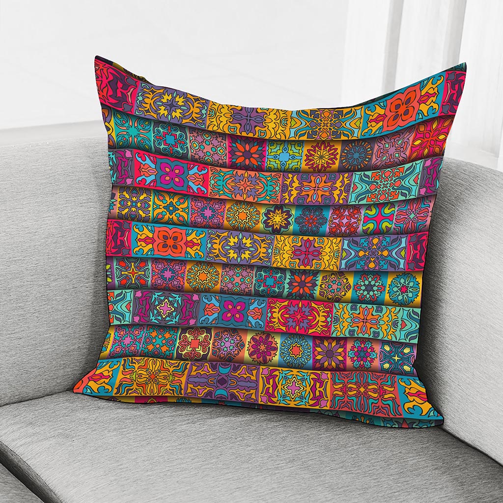 Rectangle Mandala Bohemian Pattern Print Pillow Cover