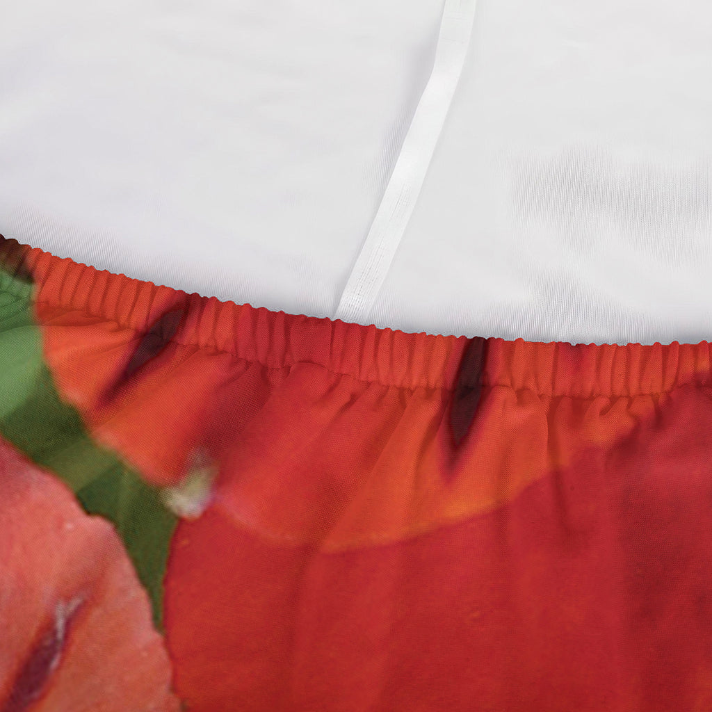 Red Alstroemeria Print Sofa Cover