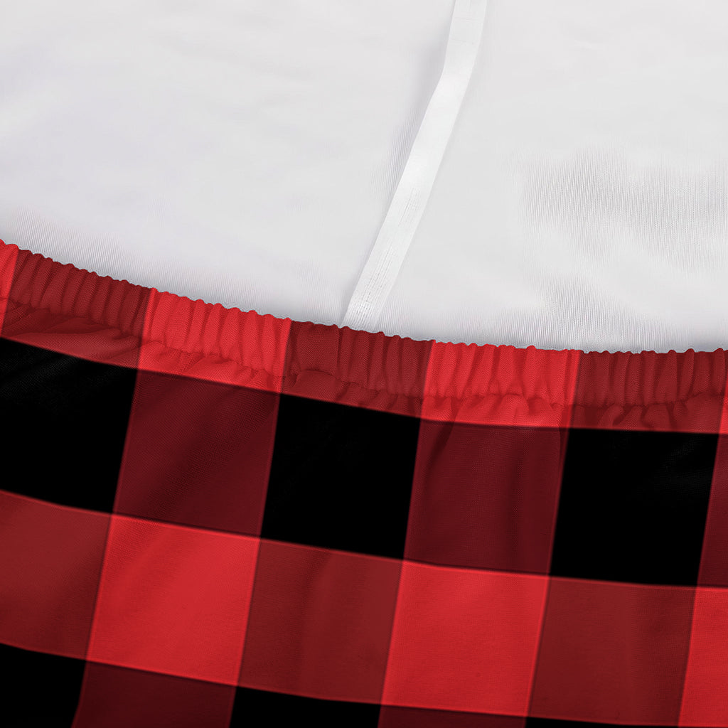 Red And Black Check Pattern Print Sofa Cover