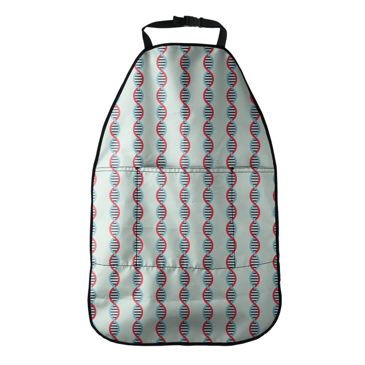 Red And Blue DNA Pattern Print Car Seat Organizers