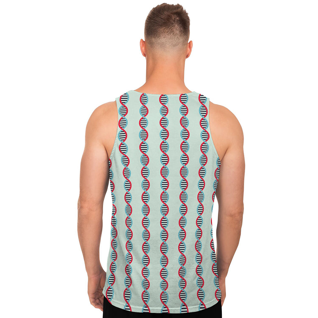 Red And Blue DNA Pattern Print Men's Tank Top