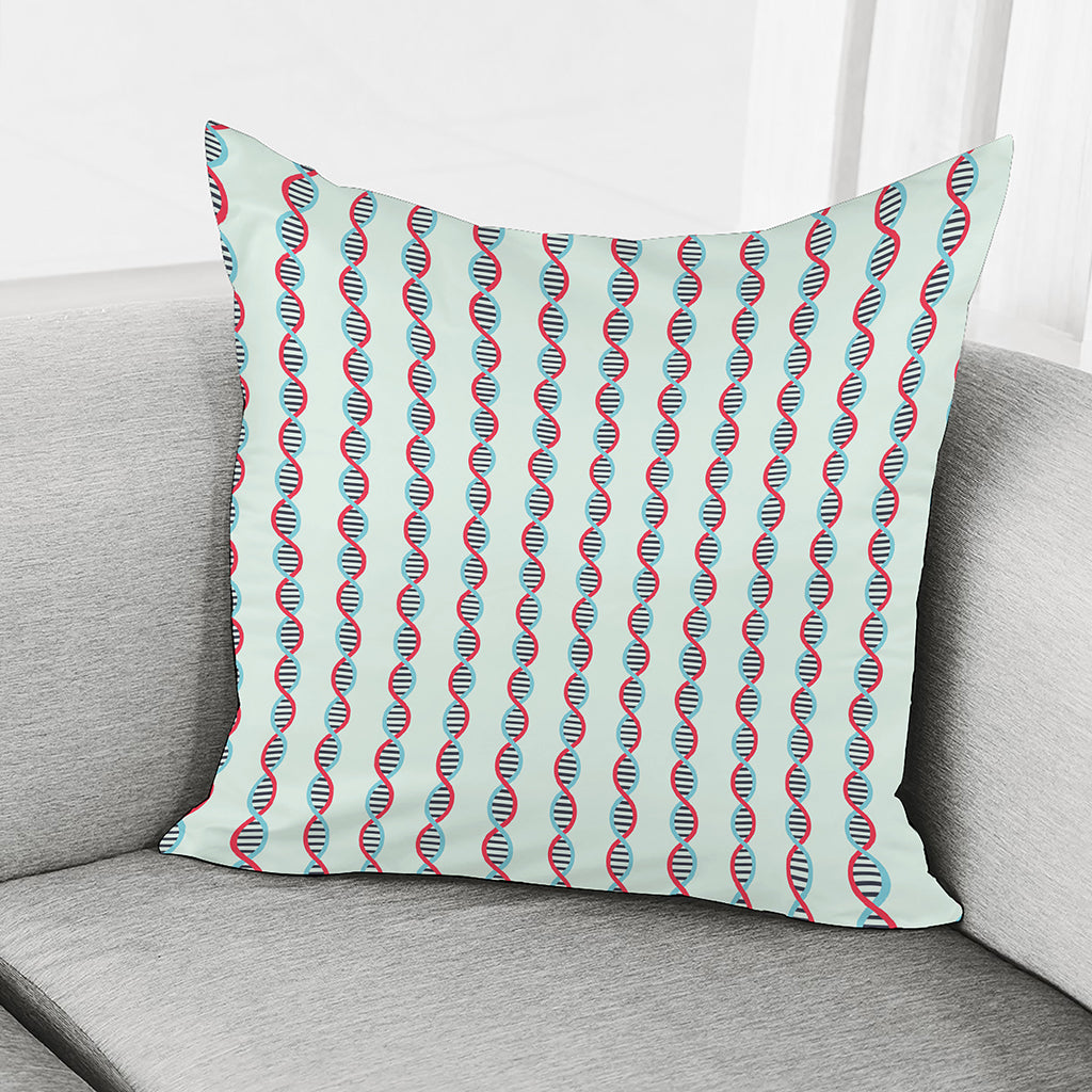 Red And Blue DNA Pattern Print Pillow Cover
