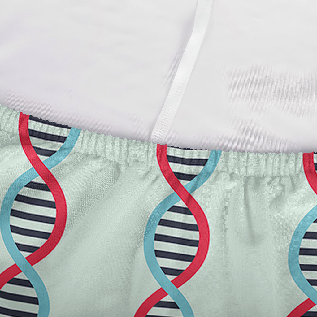 Red And Blue DNA Pattern Print Sofa Cover