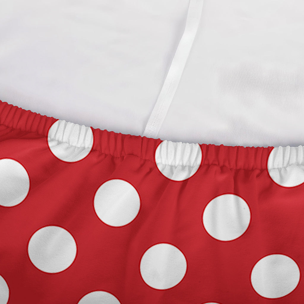Red And White Polka Dot Pattern Print Sofa Cover