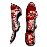Red Blood Stains Print Muay Thai Shin Guard