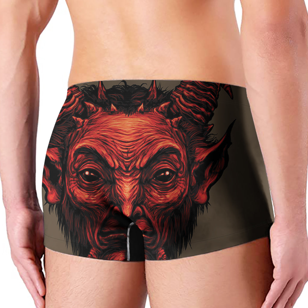 Red Devil Satan Print Men's Boxer Briefs
