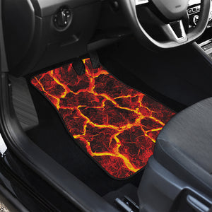 Red Lava Print Front Car Floor Mats