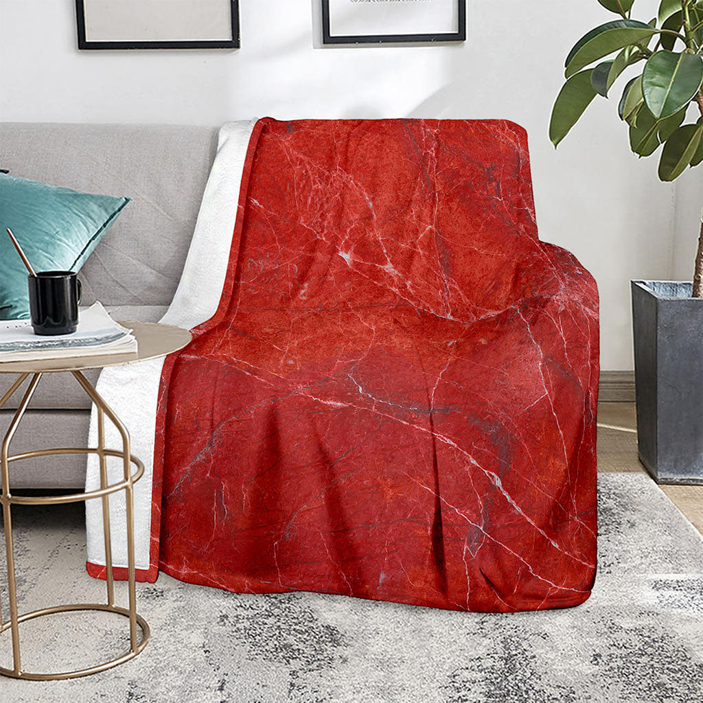 Red Marble Print Blanket
