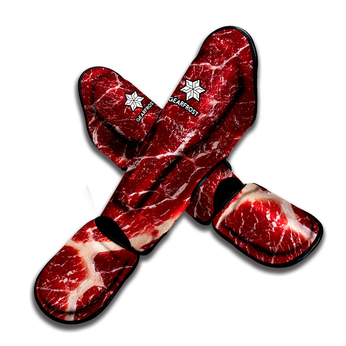 Red Meat Texture Print Muay Thai Shin Guard