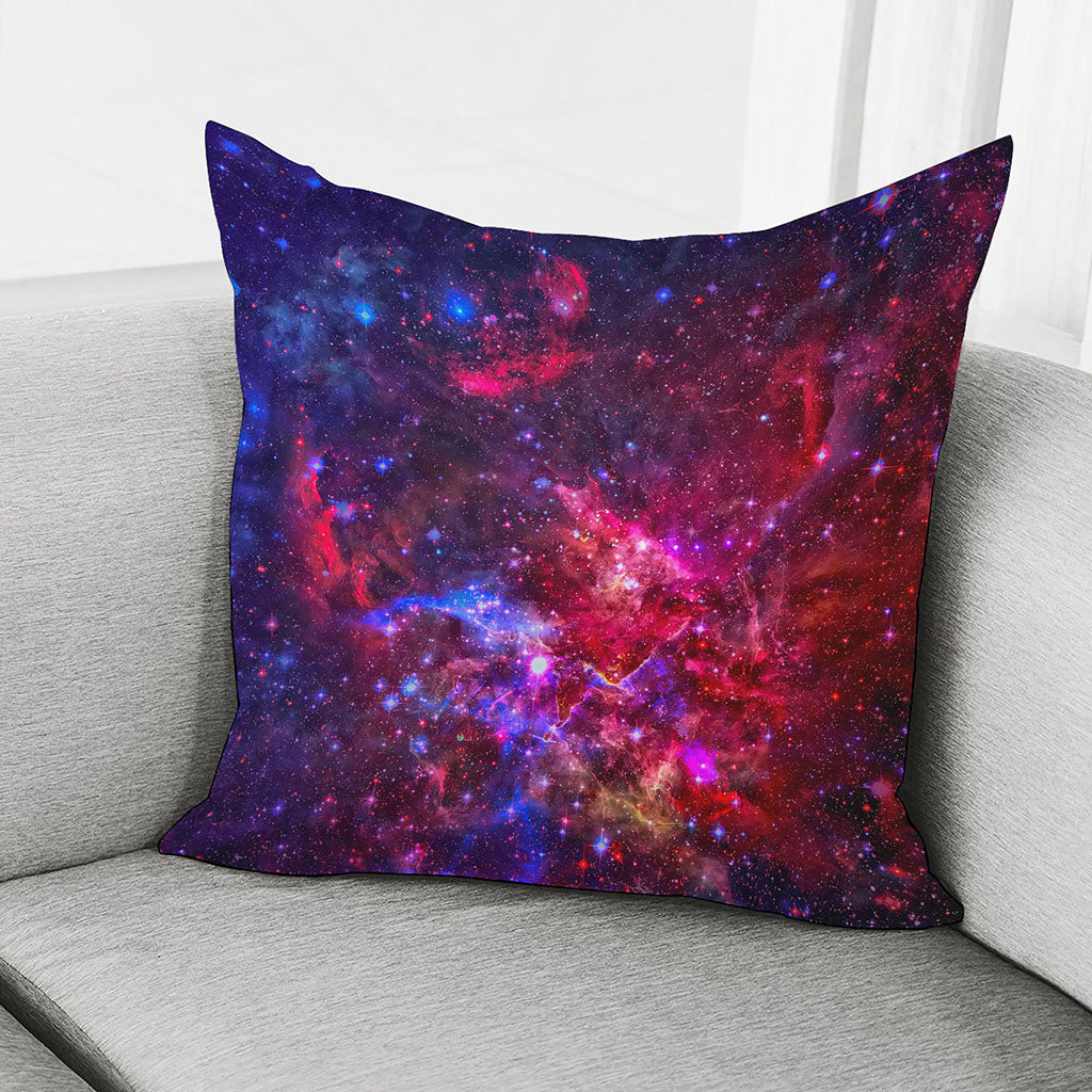 Red Purple Nebula Galaxy Space Print Pillow Cover