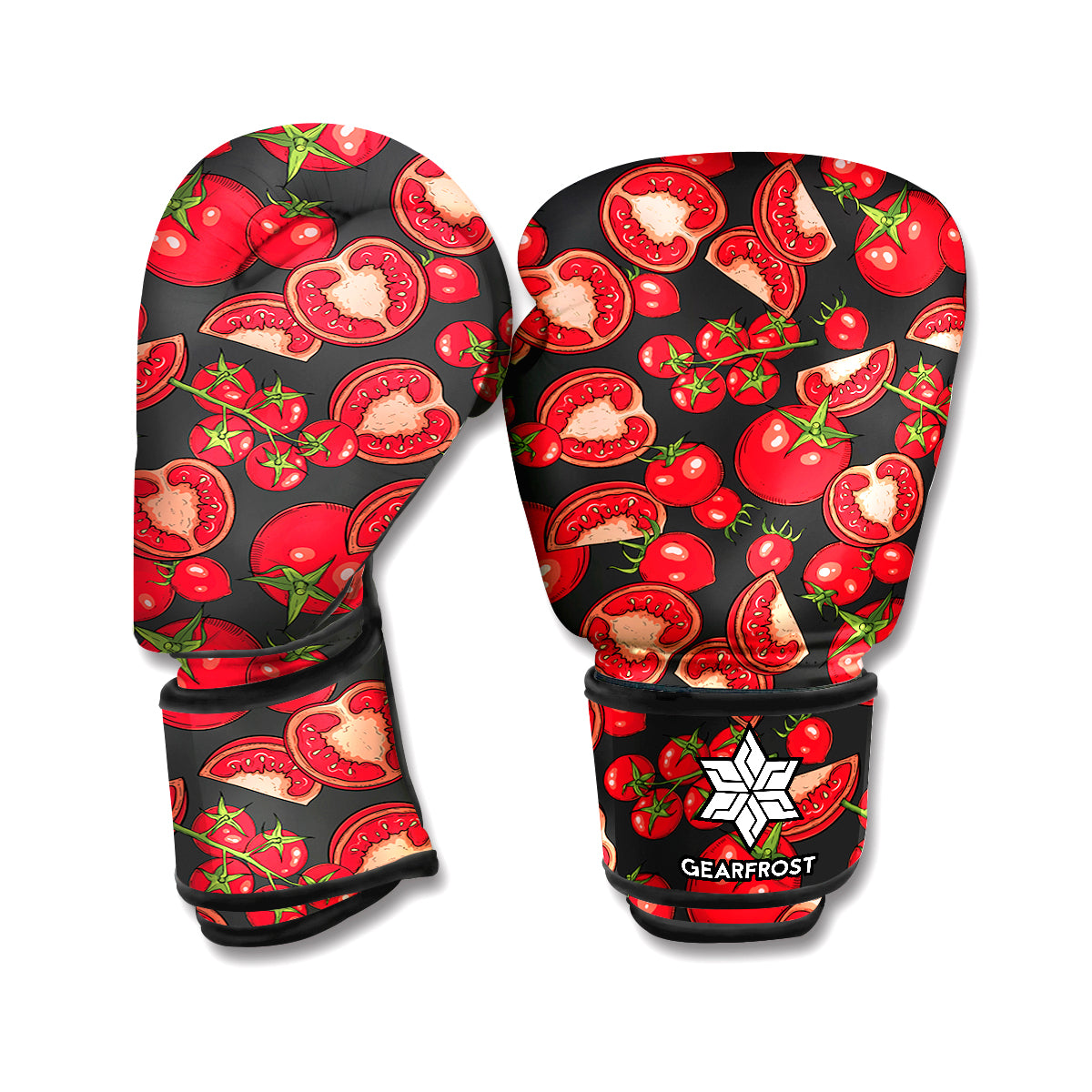Red Ripe Tomatoes Pattern Print Boxing Gloves