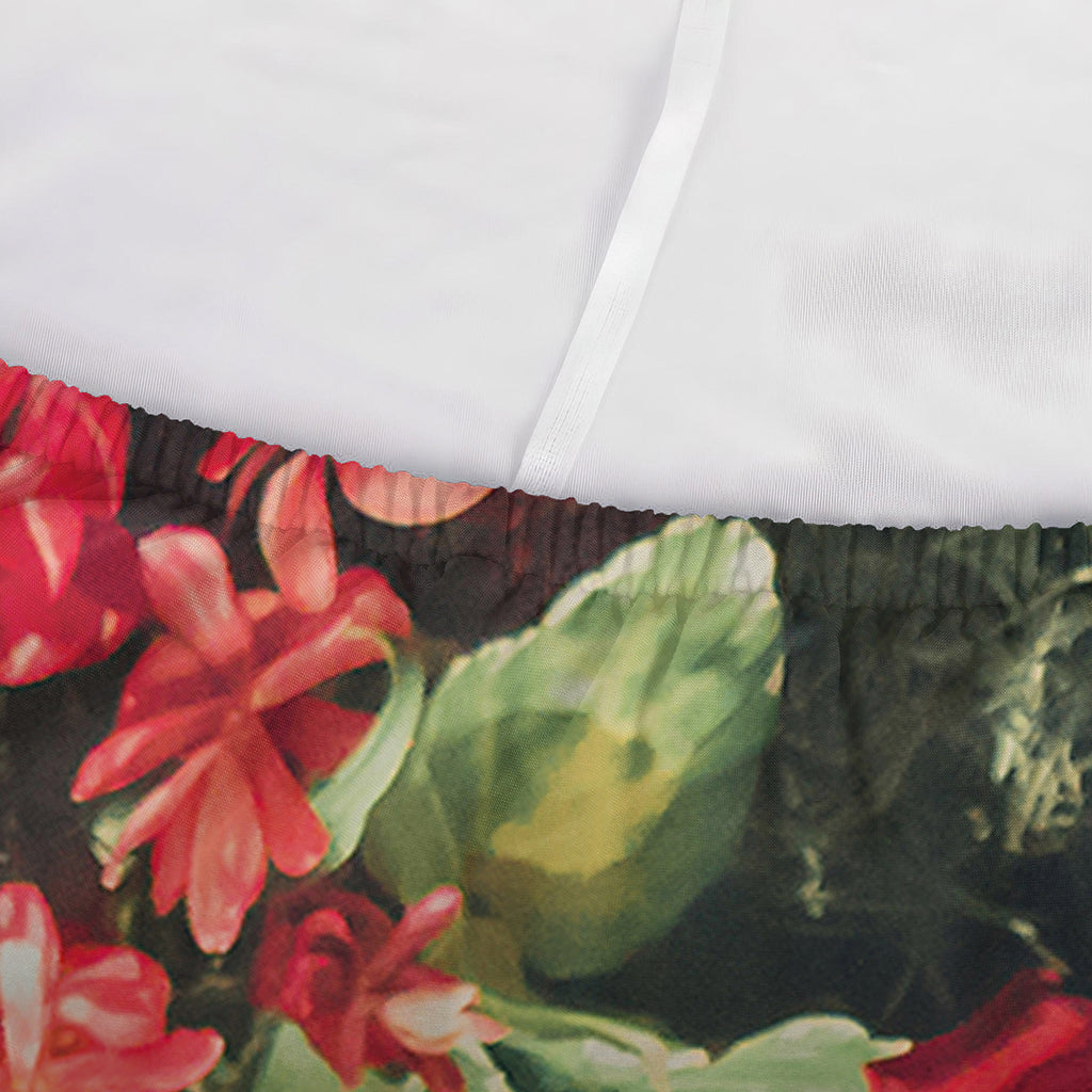 Red Rose Flower Print Sofa Cover