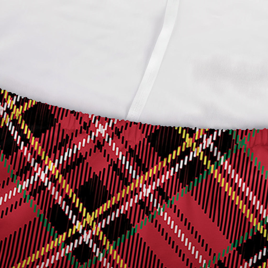 Red Stewart Tartan Pattern Print Sofa Cover