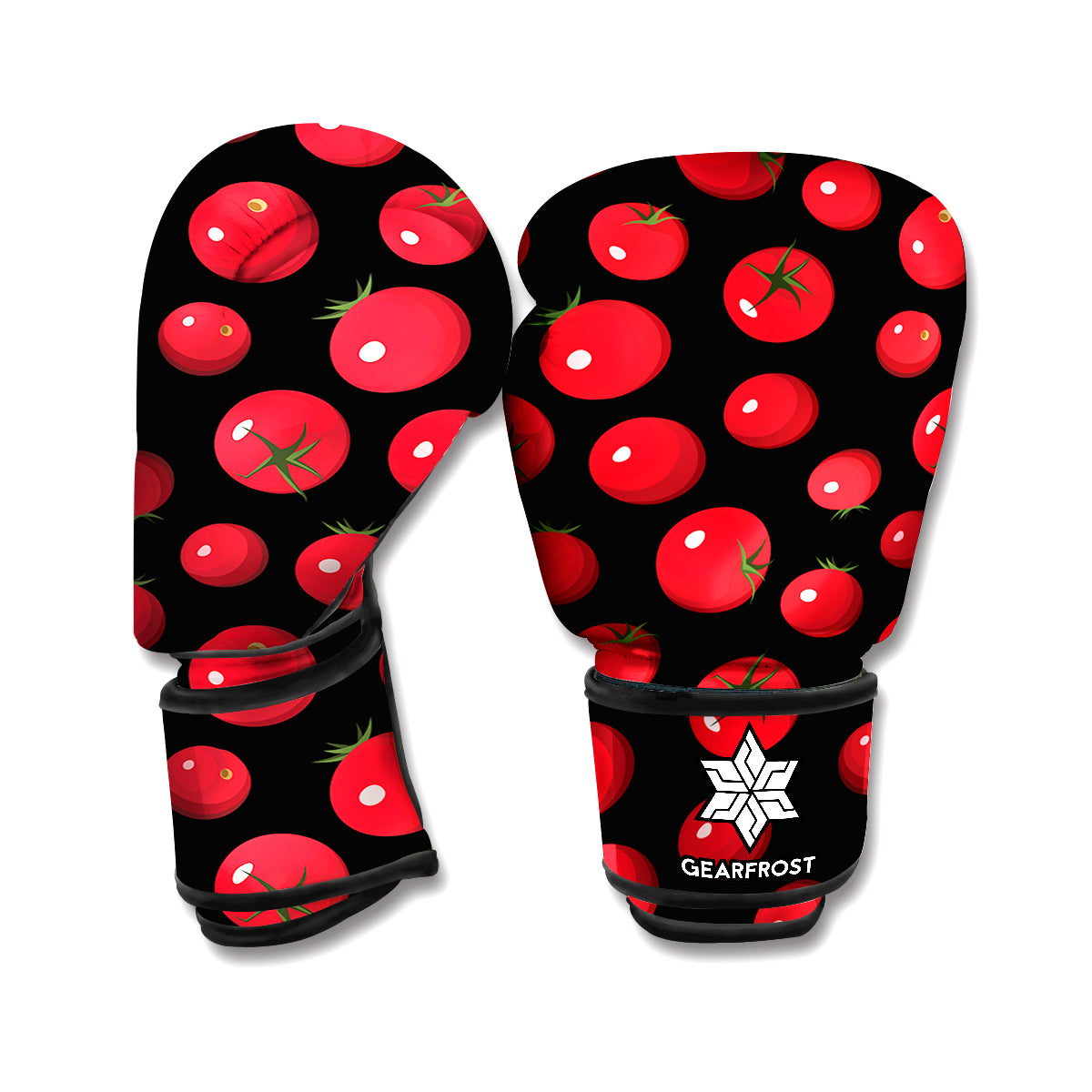 Red Tomato Pattern Print Boxing Gloves
