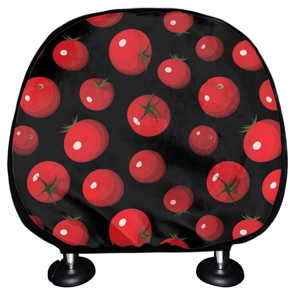 Red Tomato Pattern Print Car Headrest Covers