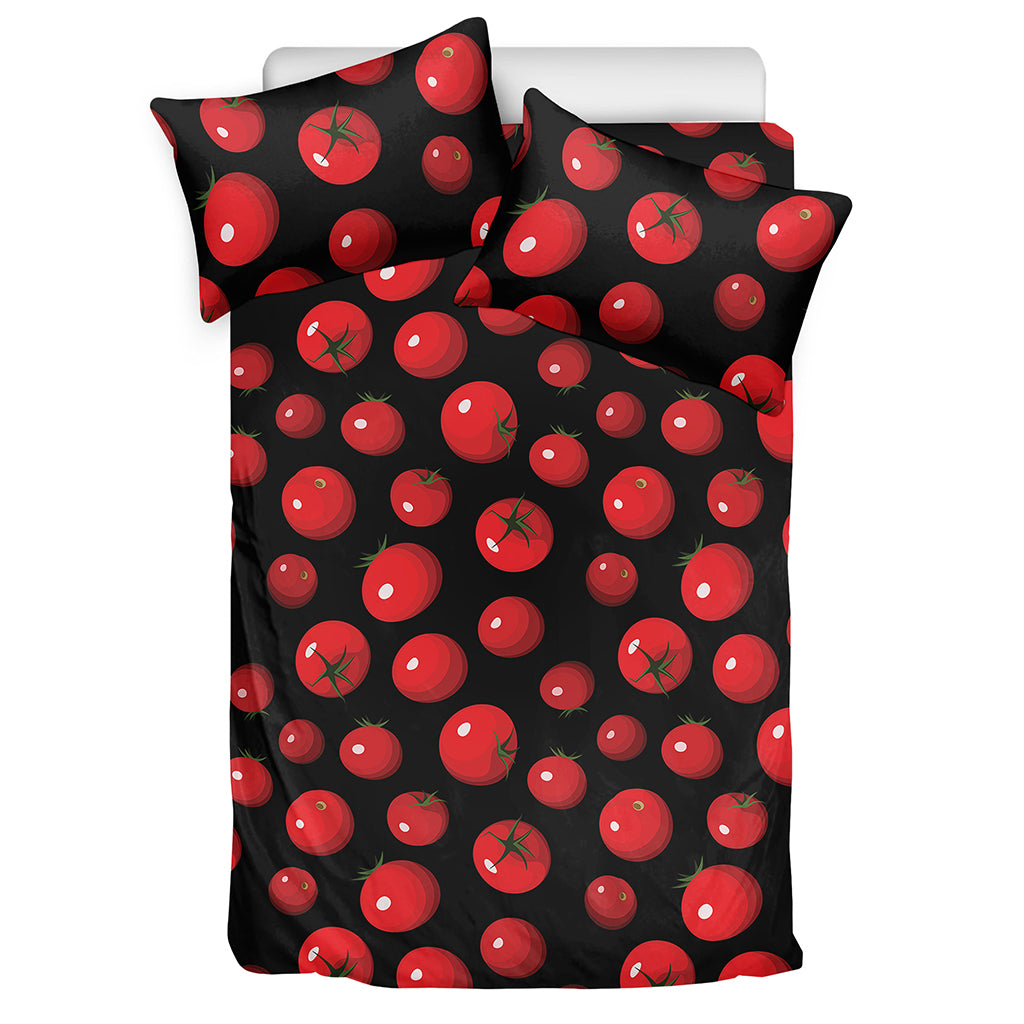 Red Tomato Pattern Print Duvet Cover Bedding Set