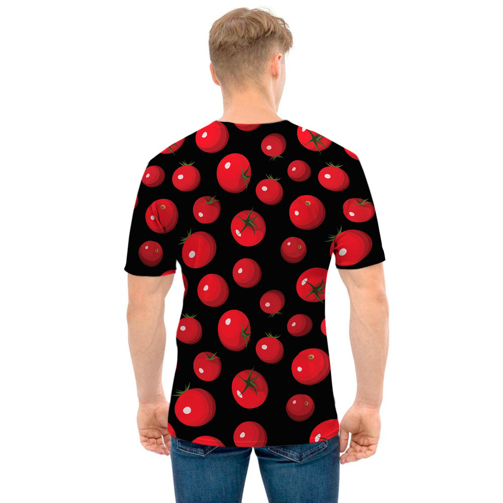 Red Tomato Pattern Print Men's T-Shirt