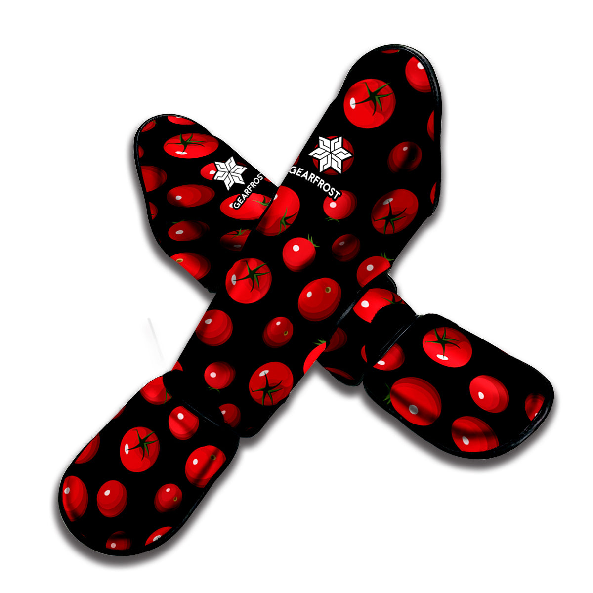 Red Tomato Pattern Print Muay Thai Shin Guard