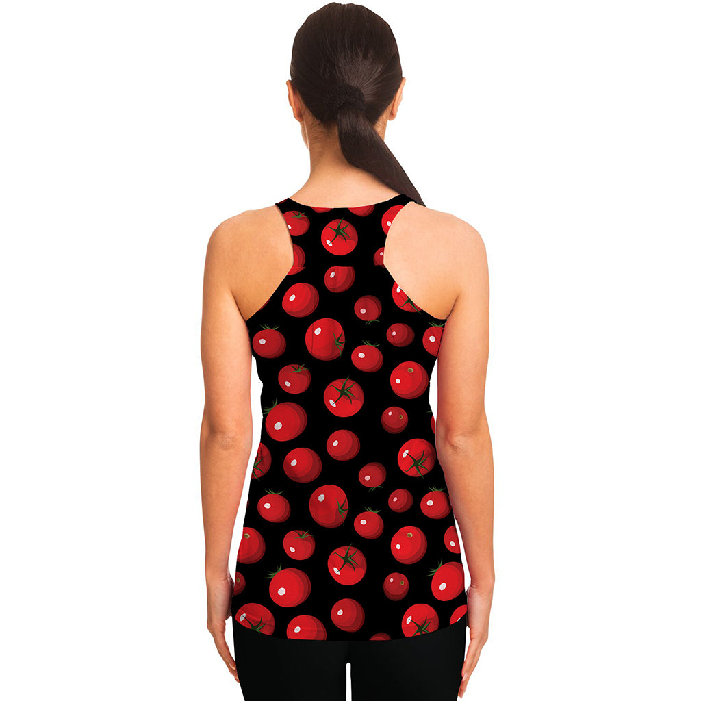 Red Tomato Pattern Print Women's Racerback Tank Top