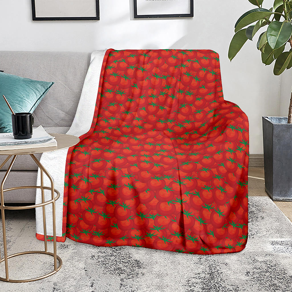 Red Tomatoes Pattern Print Blanket