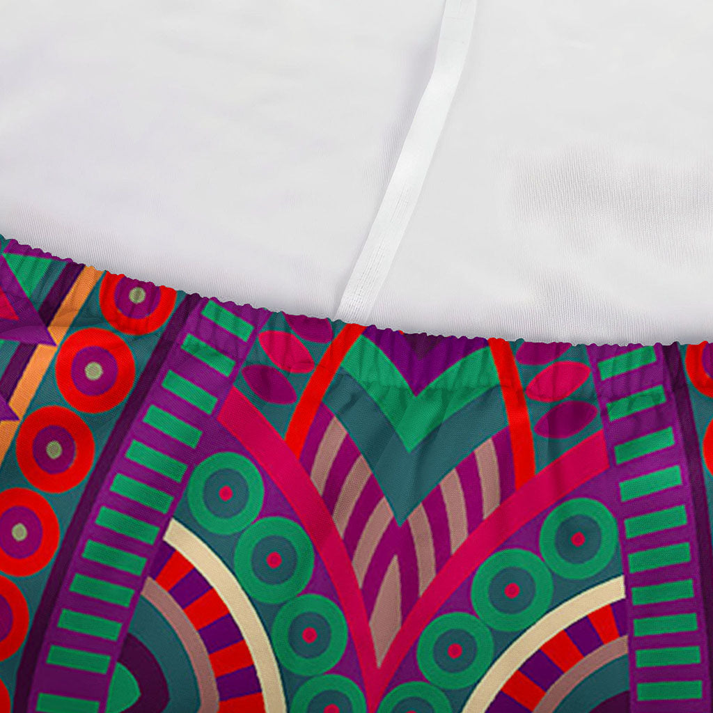 Red Tribal Ethnic Mandala Print Sofa Cover