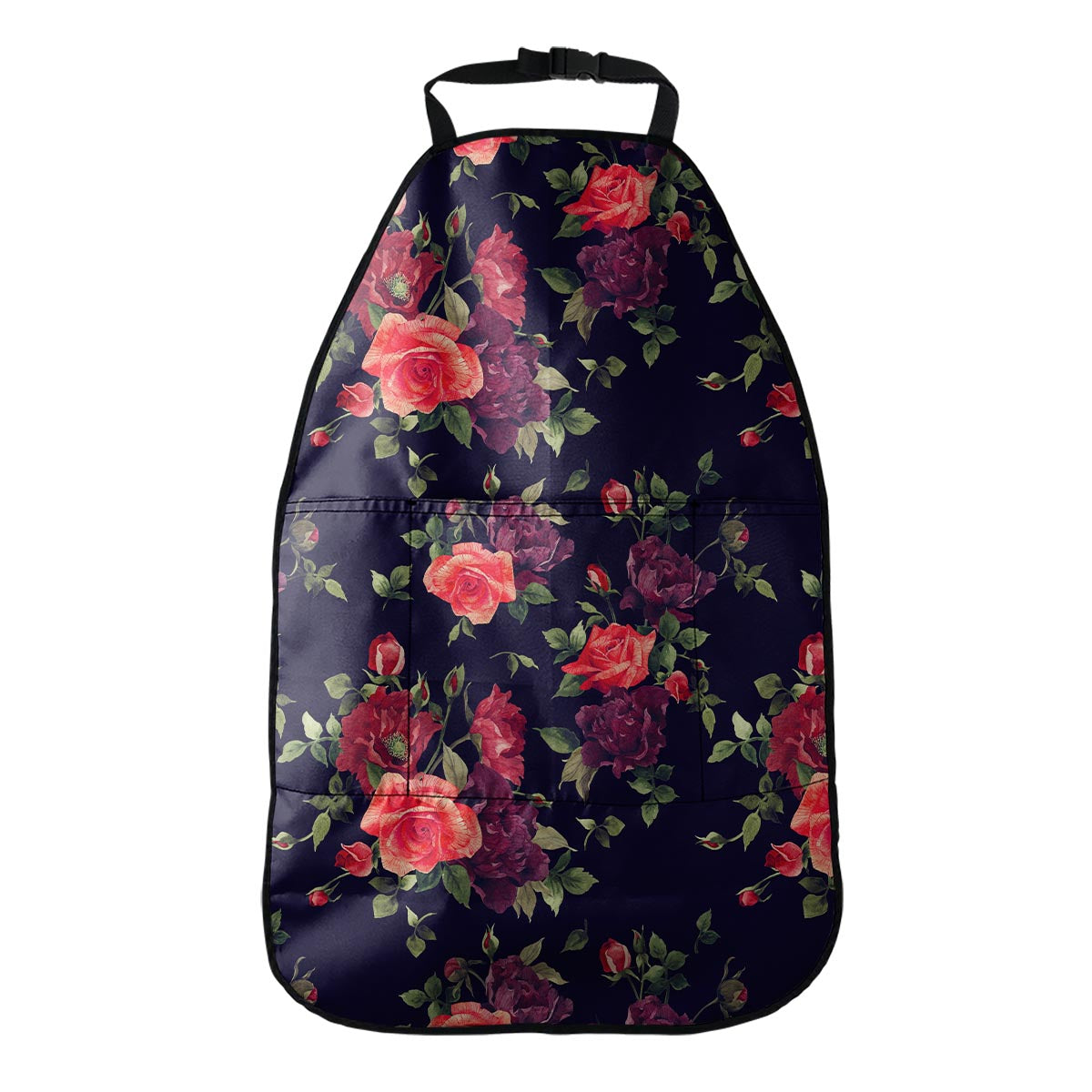 Red Violet Roses Floral Pattern Print Car Seat Organizers