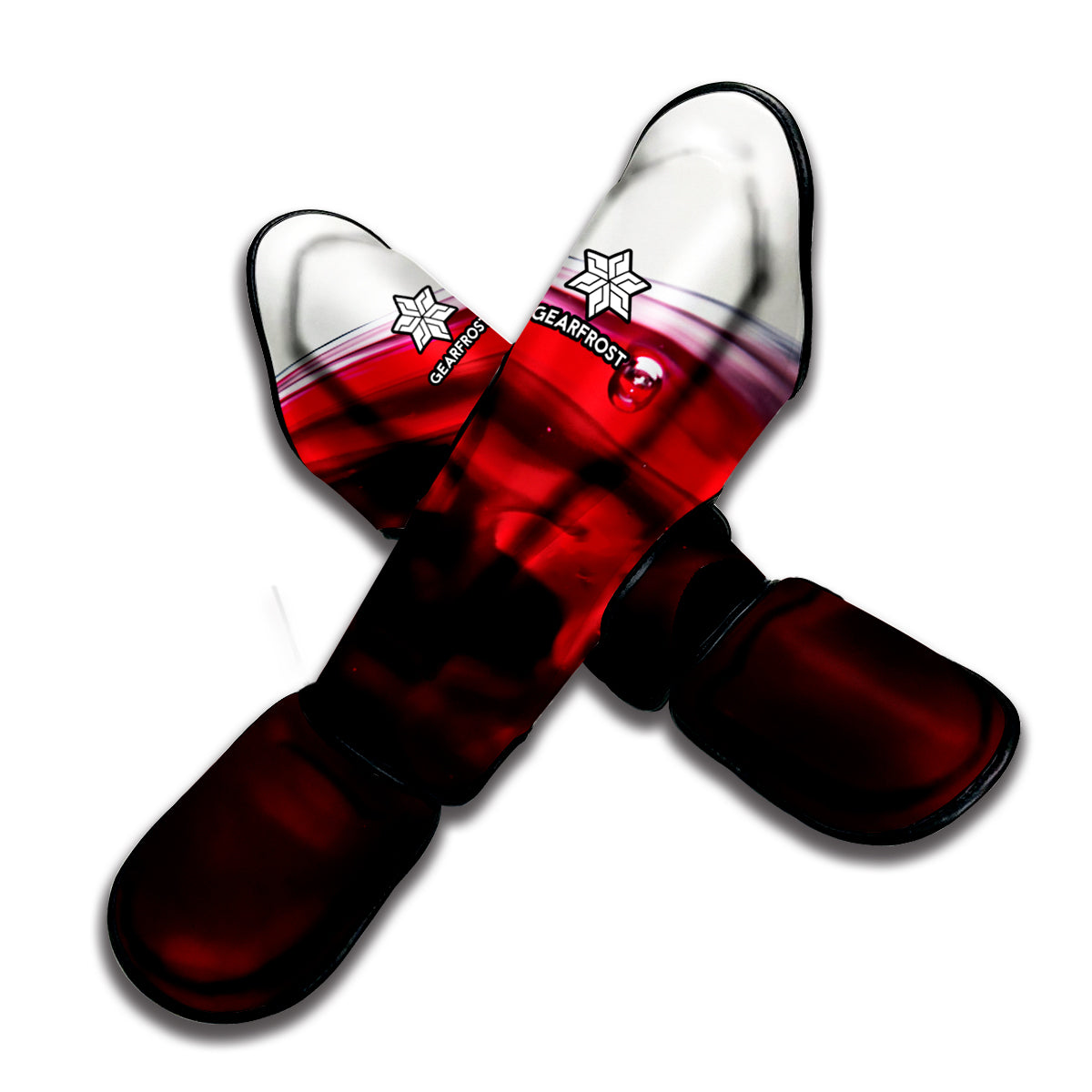 Red Wine Print Muay Thai Shin Guard