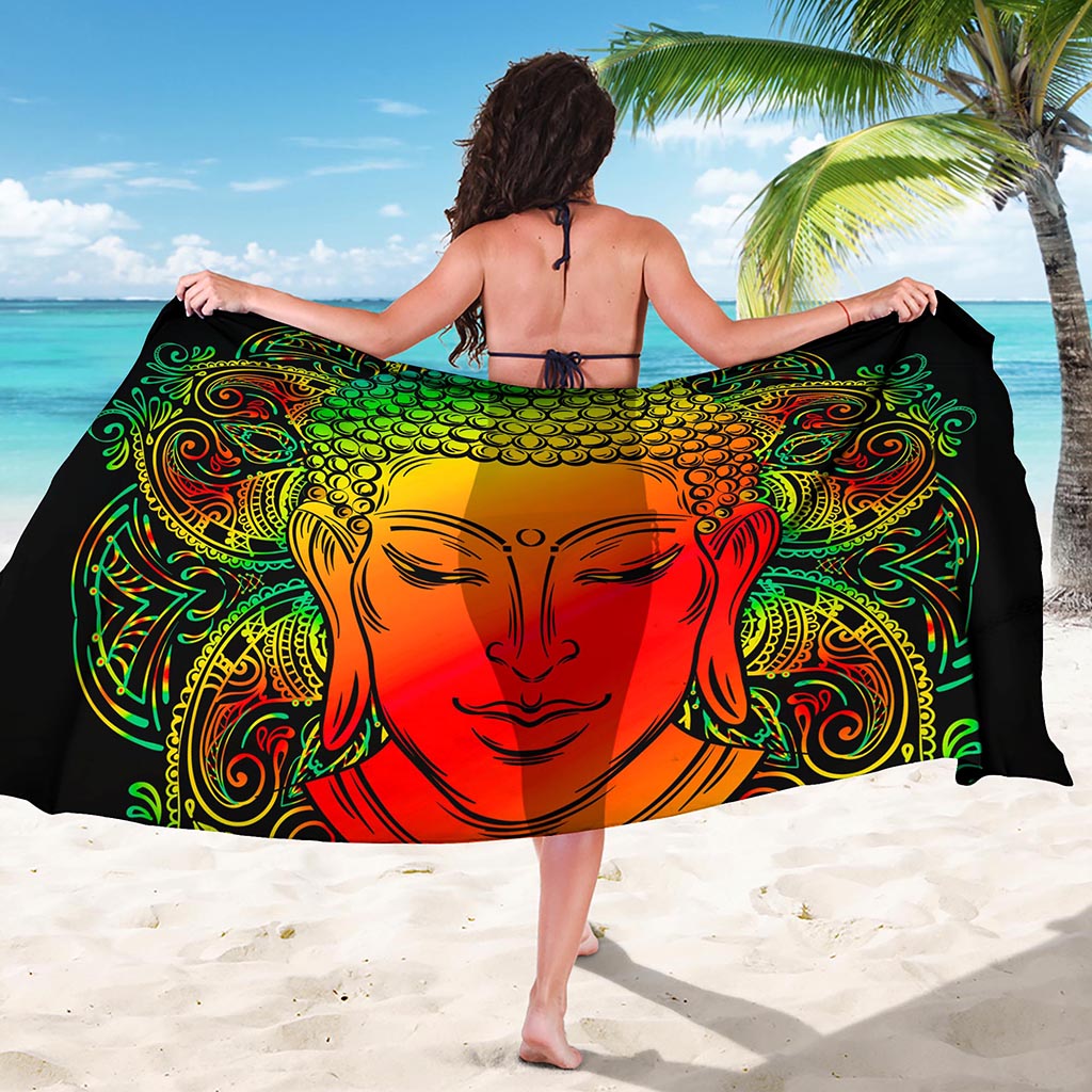 Reggae Buddha Print Beach Sarong Wrap