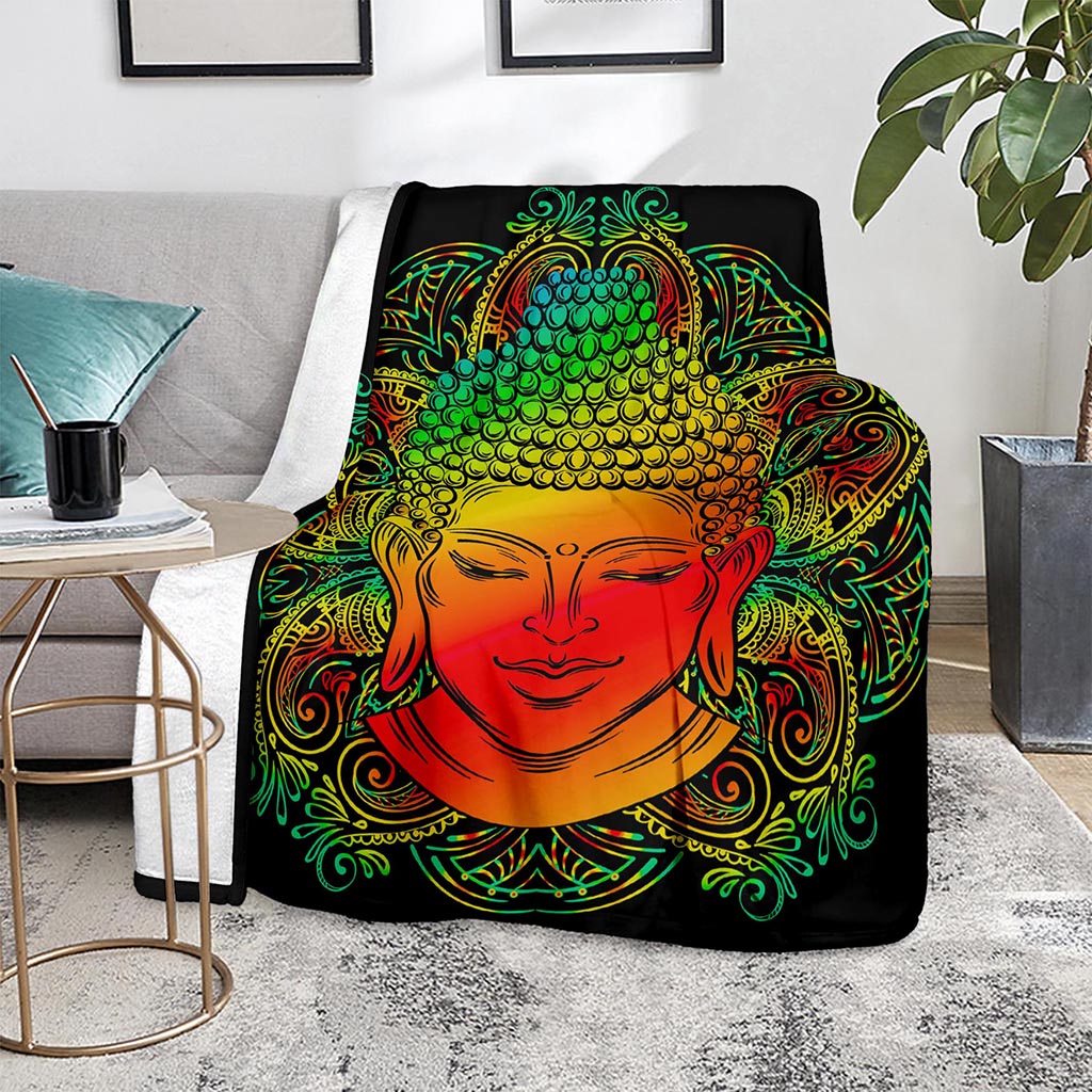Reggae Buddha Print Blanket