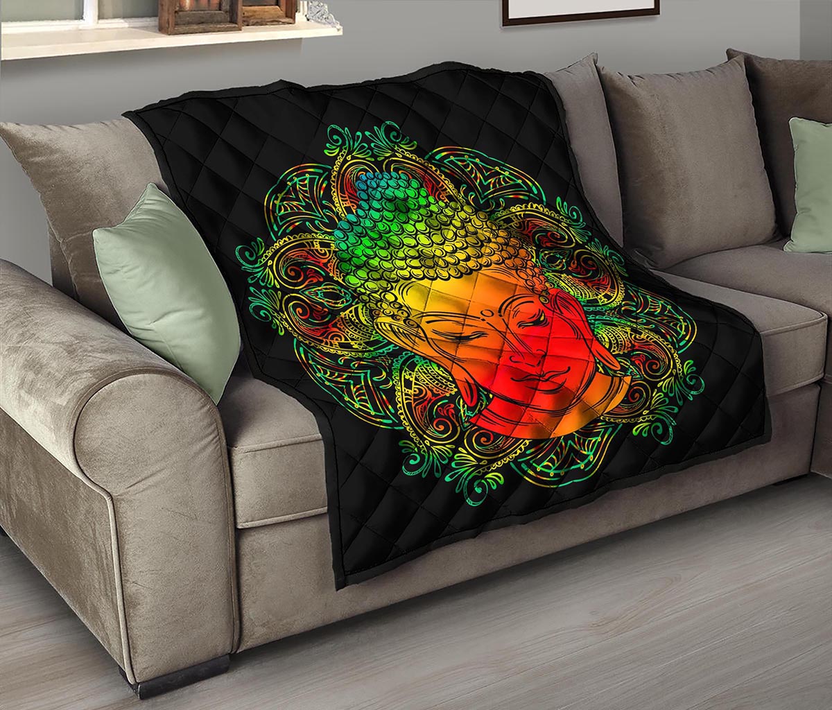 Reggae Buddha Print Quilt