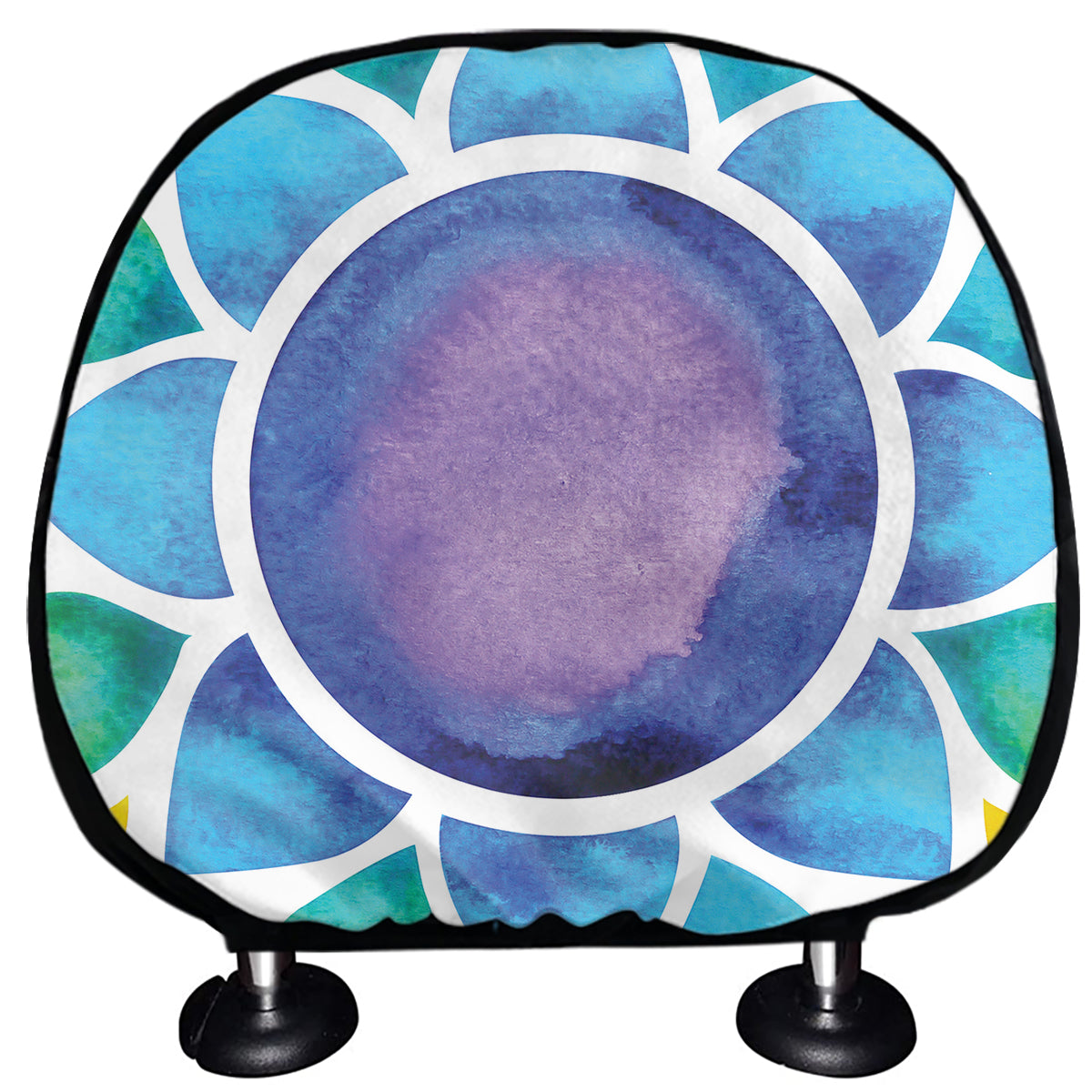 Reiki Chakra Flower Print Car Headrest Covers