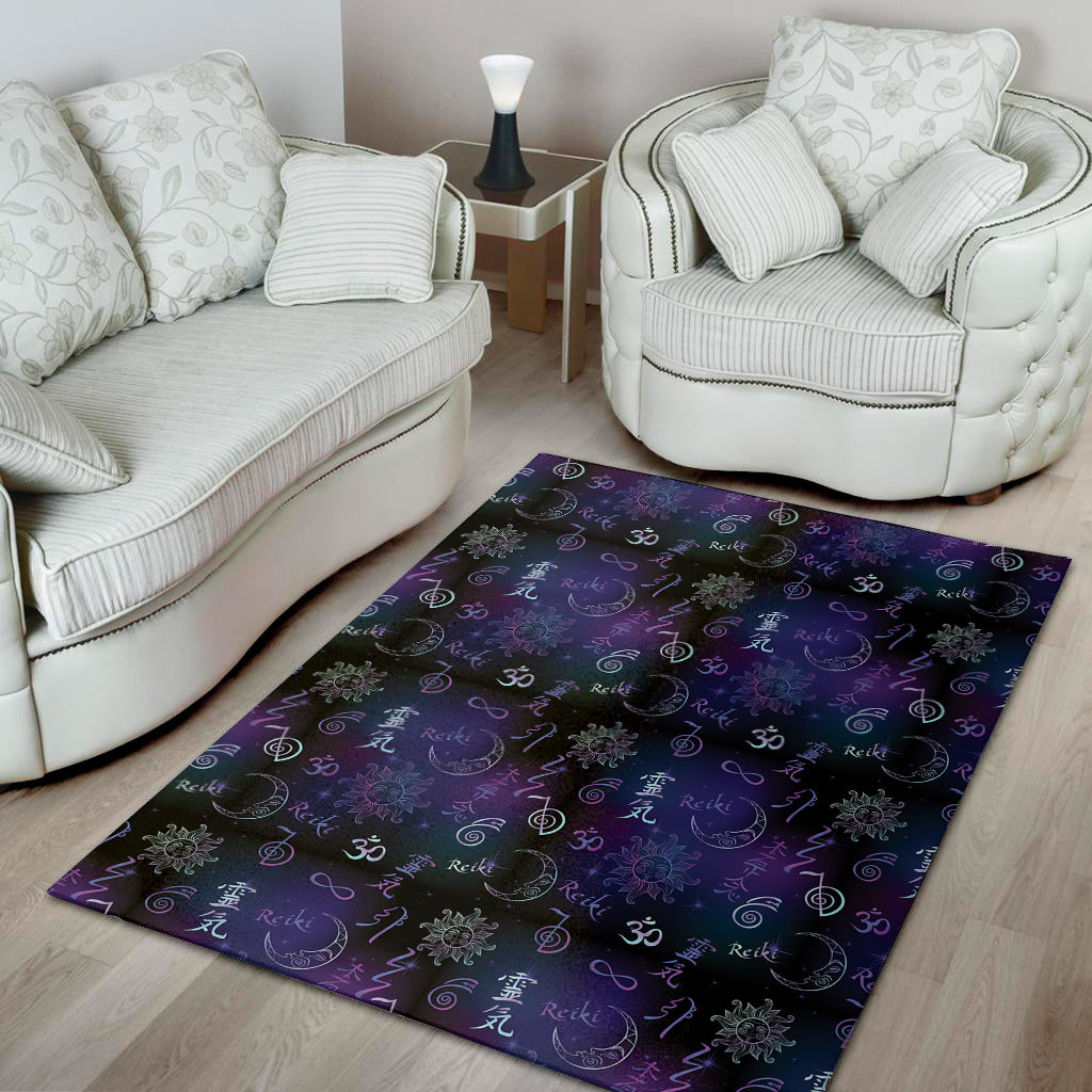 Reiki Energy Pattern Print Area Rug
