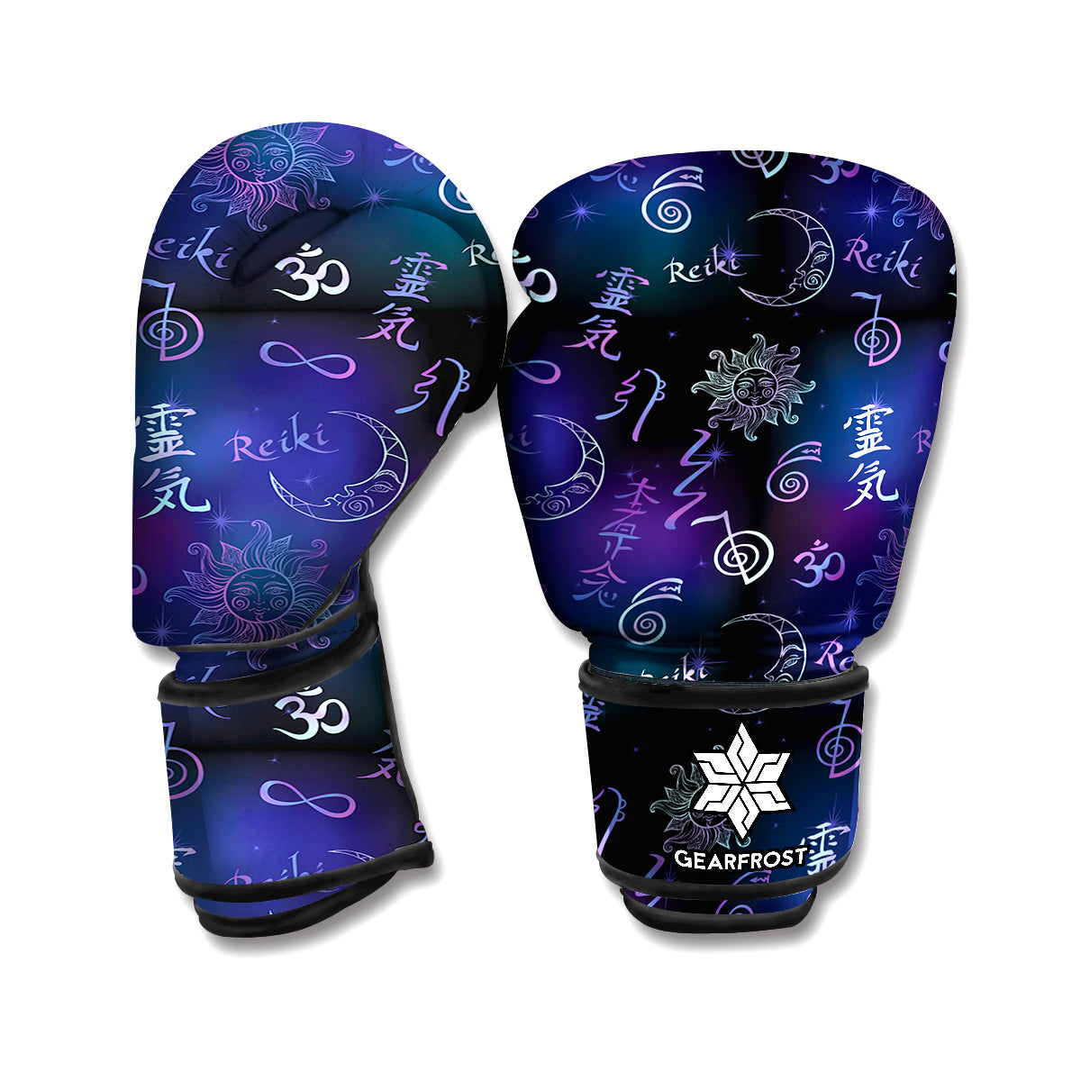 Reiki Energy Pattern Print Boxing Gloves