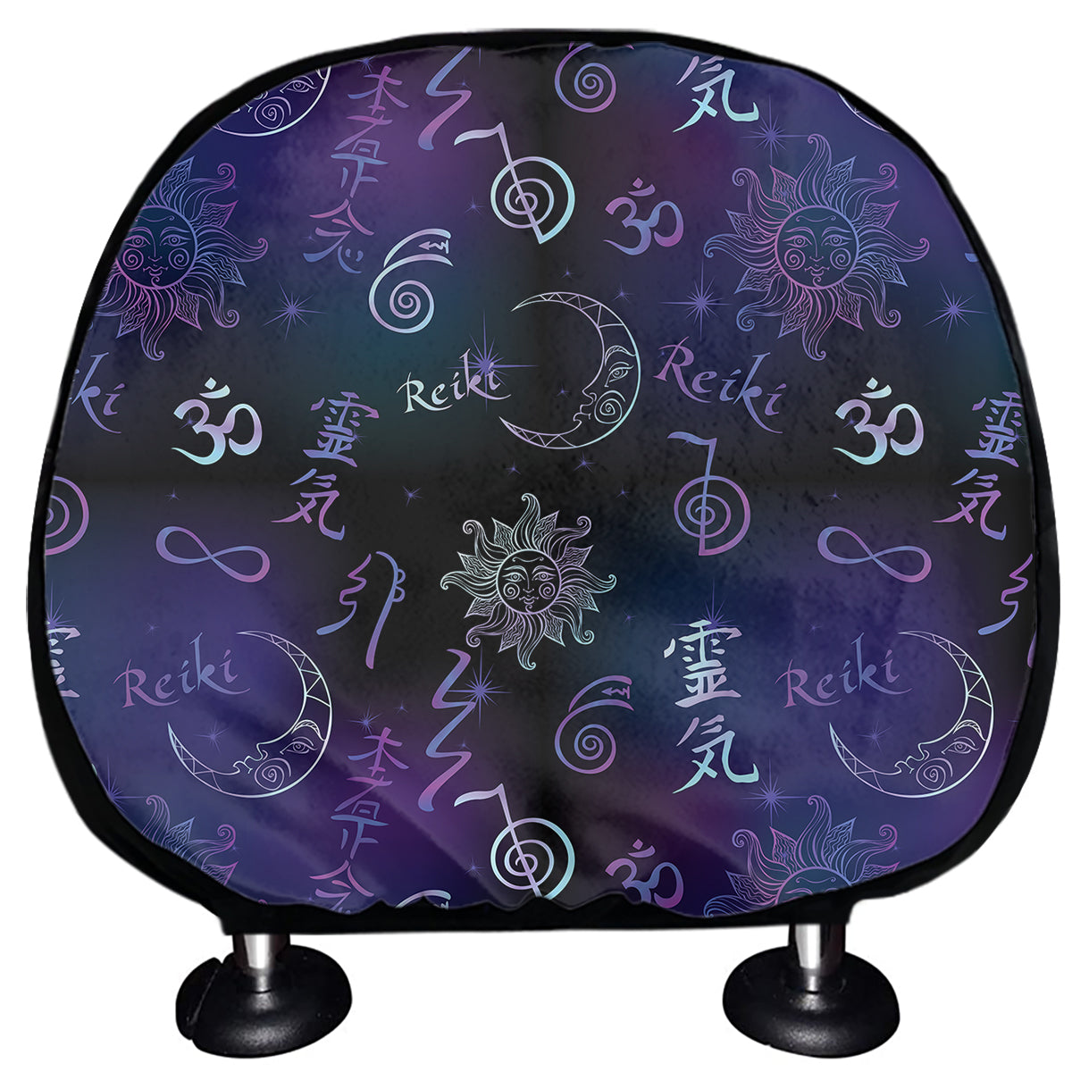 Reiki Energy Pattern Print Car Headrest Covers