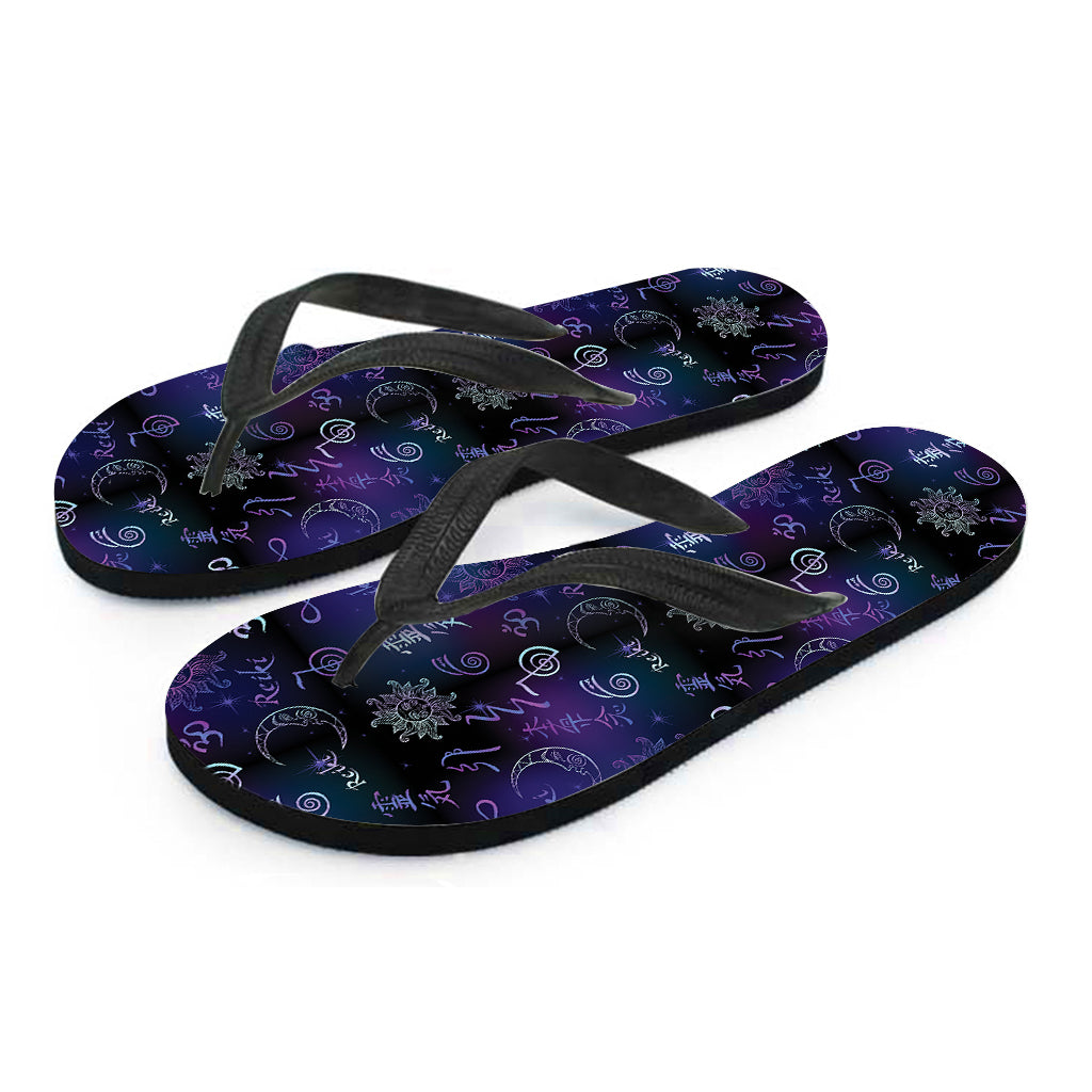 Reiki Energy Pattern Print Flip Flops