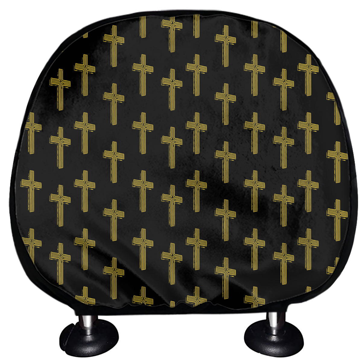 Religious Cross Pattern Print Car Headrest Covers