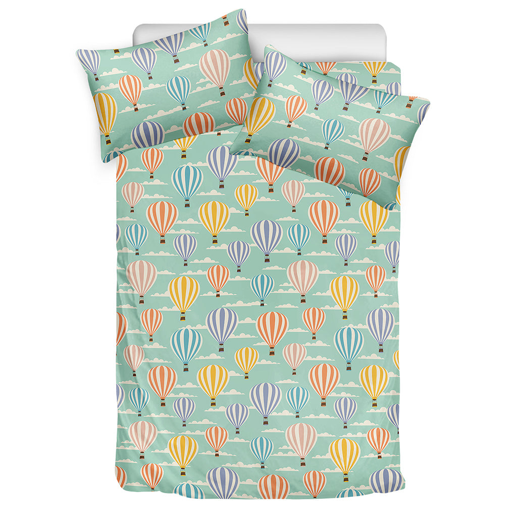 Retro Air Balloon Pattern Print Duvet Cover Bedding Set
