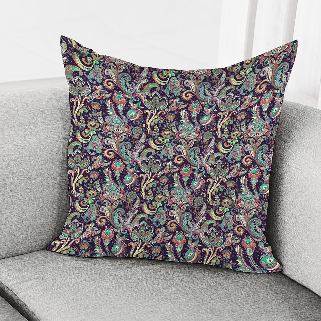 Retro Indian Paisley Pattern Print Pillow Cover