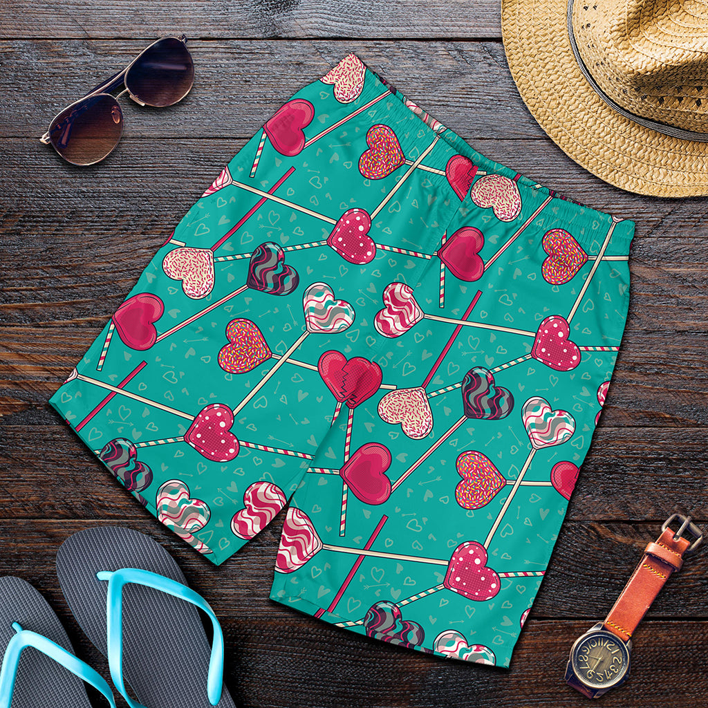 Retro Lollipop Pattern Print Men's Shorts
