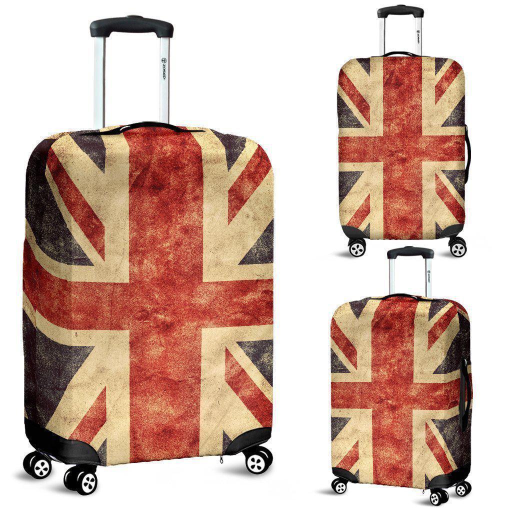Retro Union Jack British Flag Print Luggage Cover GearFrost