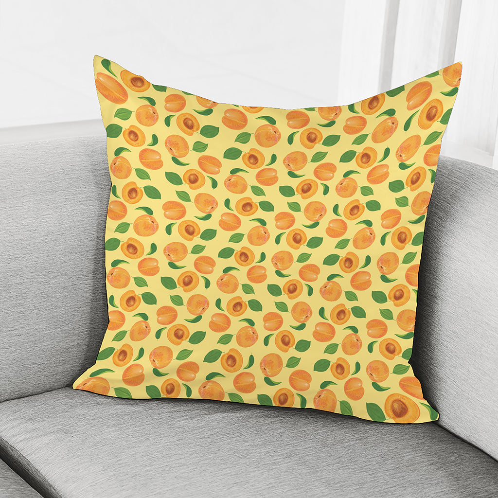 Ripe Apricot Fruit Pattern Print Pillow Cover
