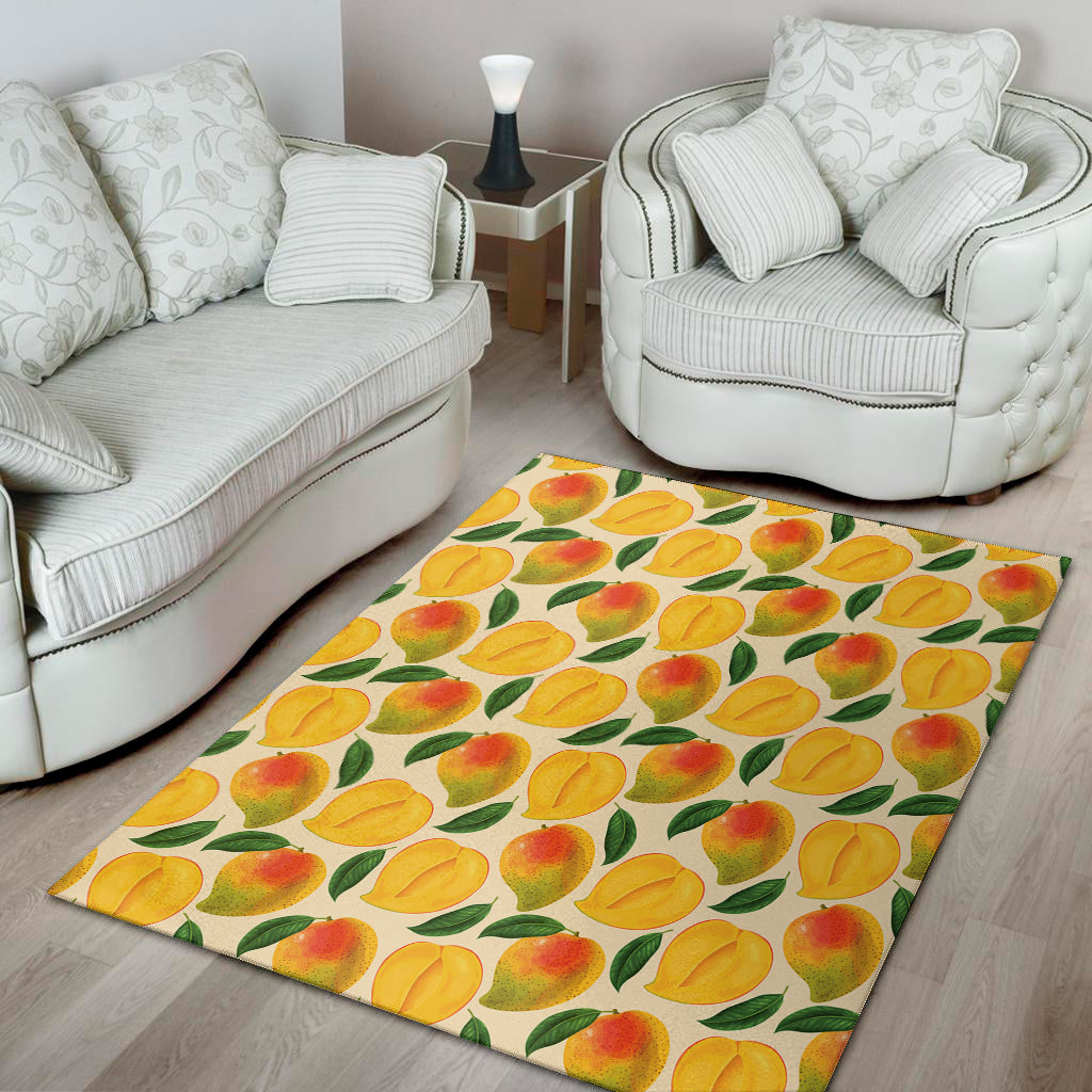 Ripe Mango Fruit Pattern Print Area Rug