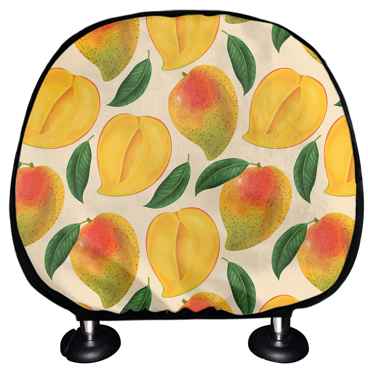 Ripe Mango Fruit Pattern Print Car Headrest Covers