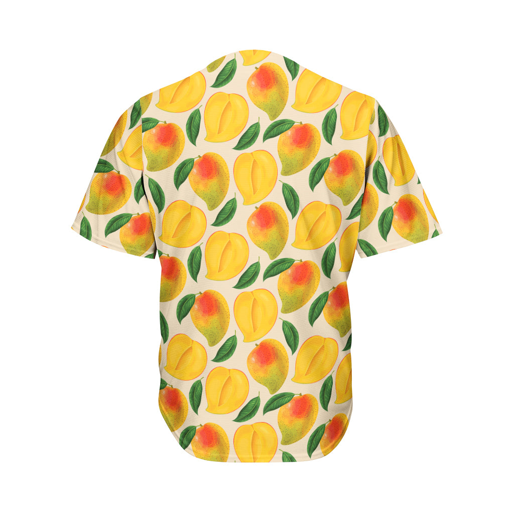 Ripe Mango Fruit Pattern Print Men's Baseball Jersey