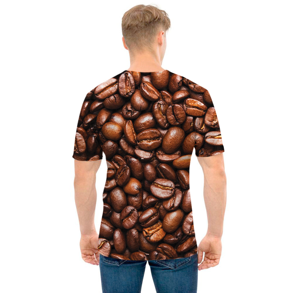 Roasted Coffee Bean Print Men's T-Shirt