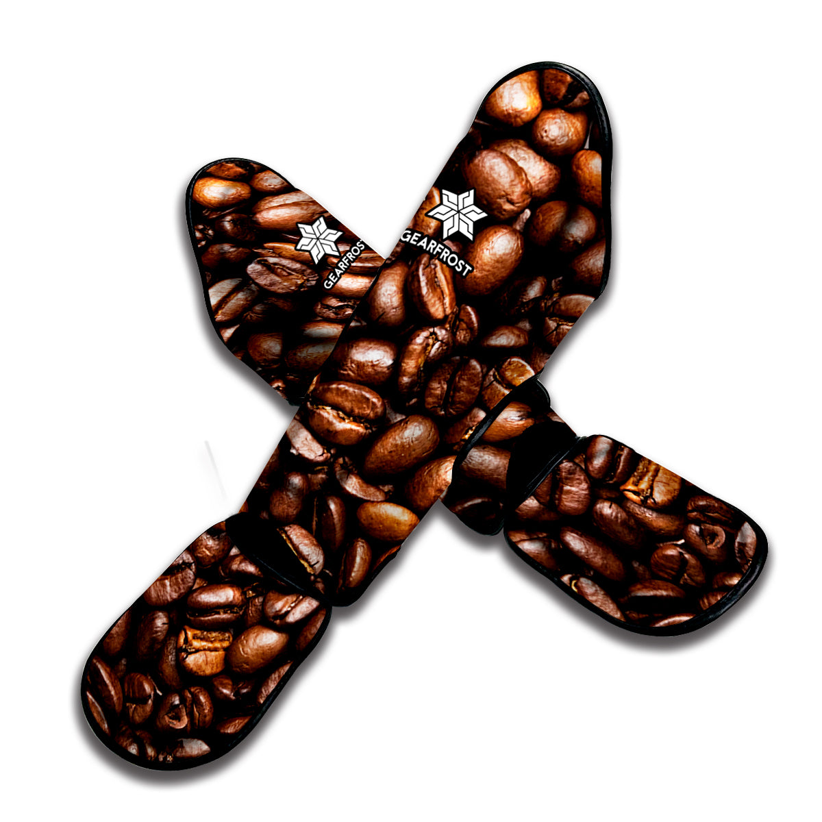 Roasted Coffee Bean Print Muay Thai Shin Guard