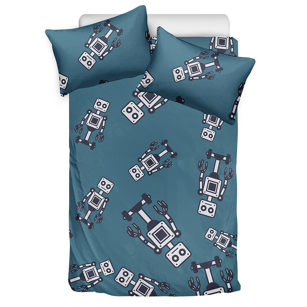 Robot Servant Pattern Print Duvet Cover Bedding Set