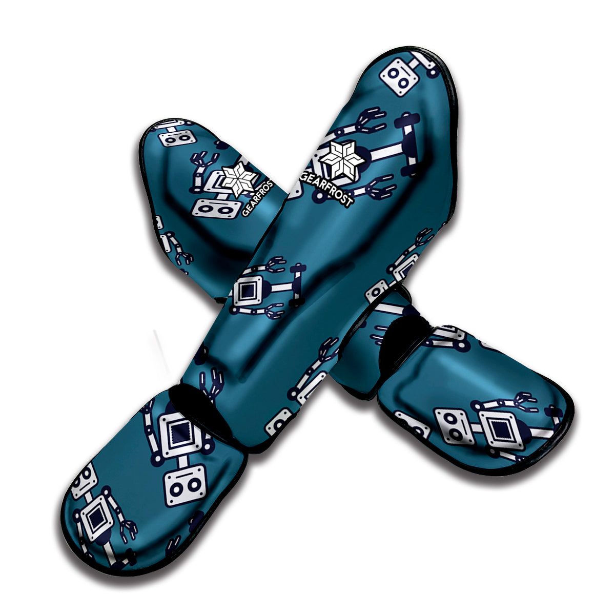 Robot Servant Pattern Print Muay Thai Shin Guard